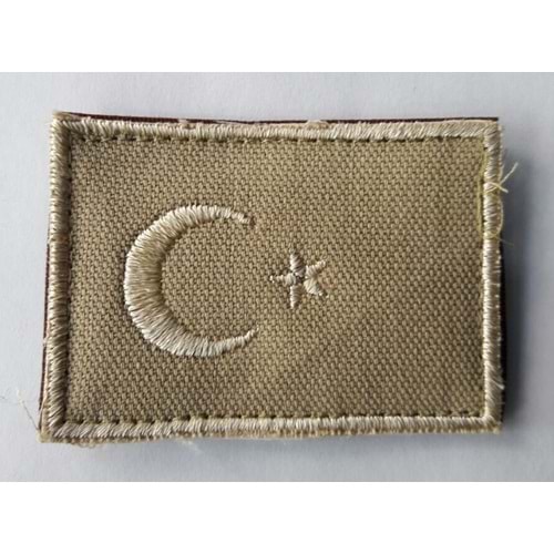 Türk Bayrağı Patch Tan/Desert