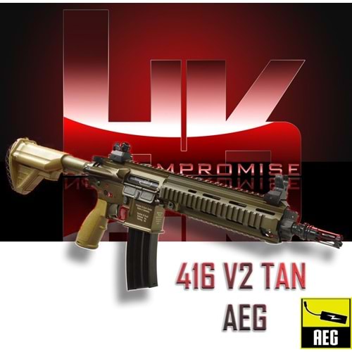 HK416D V2 TAN AIRSOFT AEG 10.5''
