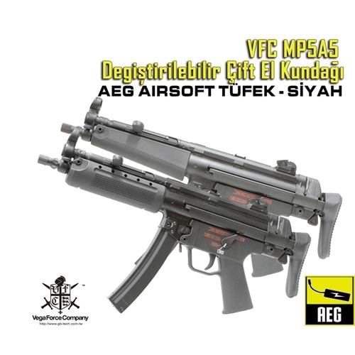 VFC MP5A5 Çift El Kundaklı AEG - Siyah UPGRADED