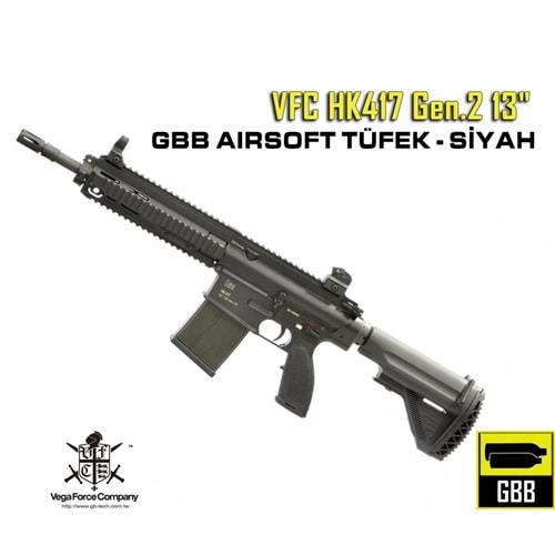 VFC HK417 Gen.2 13'' Assault GBB Airsoft Tüfek - Siyah