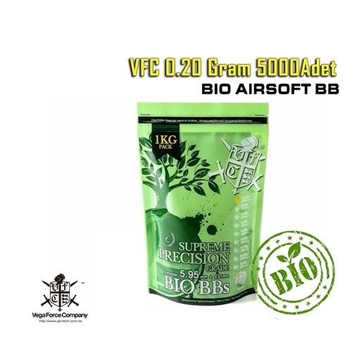 VFC 0.20 Gram AIRSOFT BIO BB 5000Adet