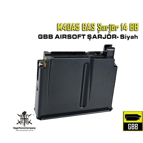 VFC M40A5 14BB GBB Airsoft Şarjör - Siyah
