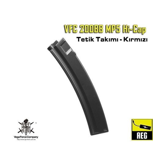 VFC 200BB MP5 Hi-Cap Full Metal AEG Airsoft Şarjör - Siyah