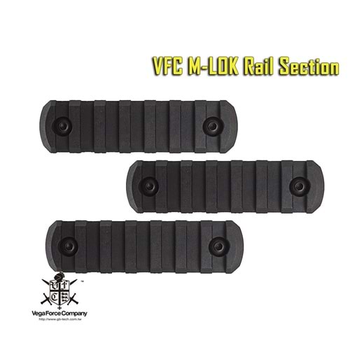 VFC QRS M-LOK Rail Section 7Slotluk- Siyah