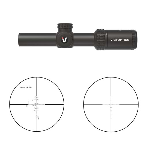 Victoptics SOI 1.5-5x20 Tüfek dürbünü 25.4mm Tüp RED+GREEN IR 1/5MIL