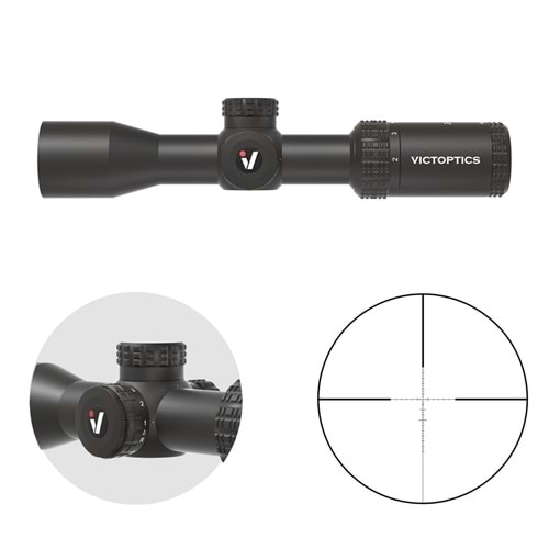 Victoptics SOI 2-7x32 Tüfek dürbünü 25.4mm Tüp RED+GREEN IR 1/10MIL - VIOC-02