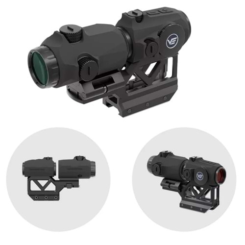 Vector Optics Combo Kit | Maverick Mini Red Dot Nişangah & 3x Magnifier & Entegre Tek Parça Montaj (VOGP-02)