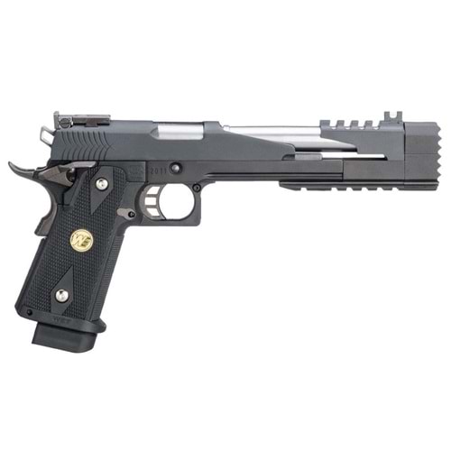 WE-Tech Competition Series ''Xcelerator Dragon'' Hi-CAPA GBB Airsoft Tabanca - Uzun Namlu/Siyah/madalyon Kabza