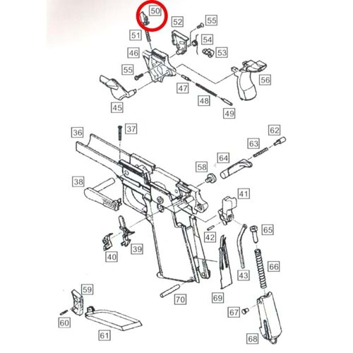 We Colt 1911 Yedek Parça Parts No #50