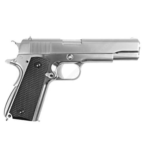 WE COLT 1911 SILVER Klasik Siyah Kabza Airsoft Tabanca
