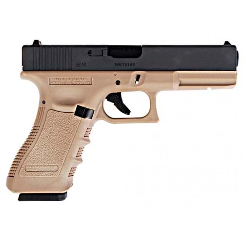 WE G17 GLOCK 17 GEN3 TAN GBB Airsoft Tabanca