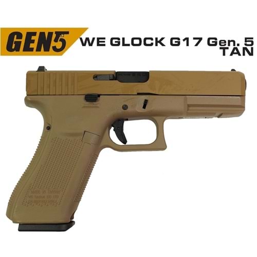 WE GLOCK G17 GEN5 TAN GBB AIRSOFT TABANCA