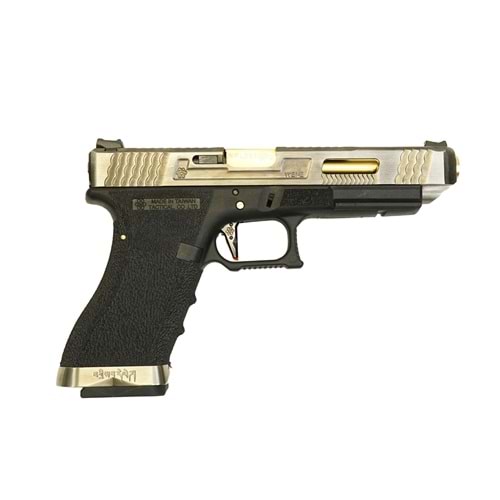 WE Glock G34 T3 GBB Airsoft Tabanca SV Kızak / GOLD Namlu / BK Gövde