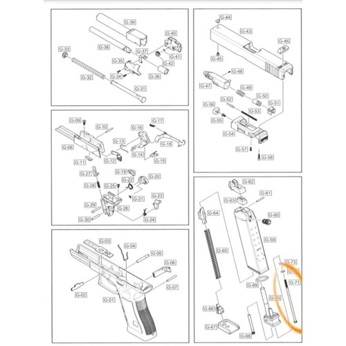WE G17 AIRSOFT GBB TABANCA PARÇA# 71 - RECOIL SPRING