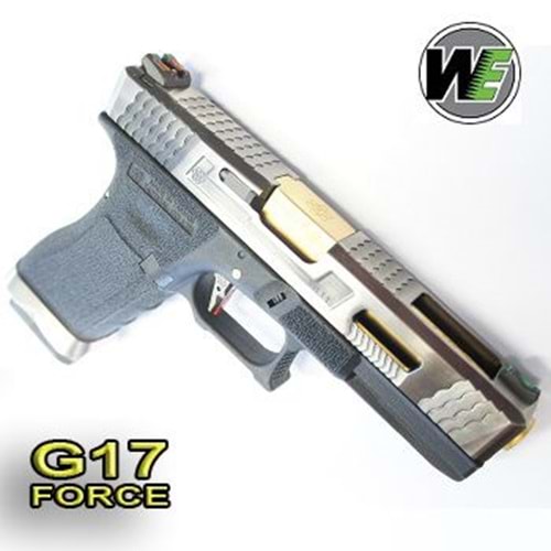 WE GLOCK G17 FORCE GBB Black (Silver Slide + Gold Barrel)