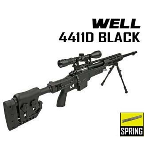 WELL Sniper 4411D BLACK Dürbün + Bipod