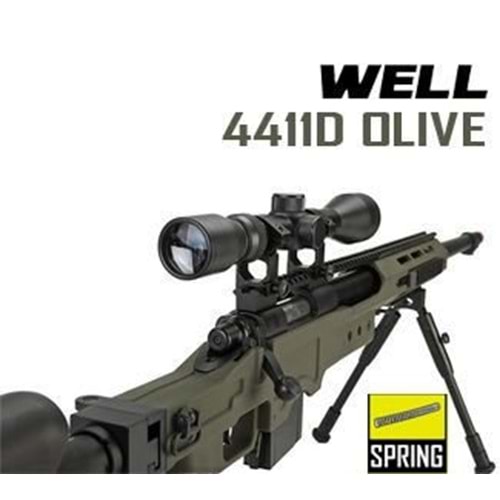 WELL Sniper 4411D OLIVE Dürbün + Bipod