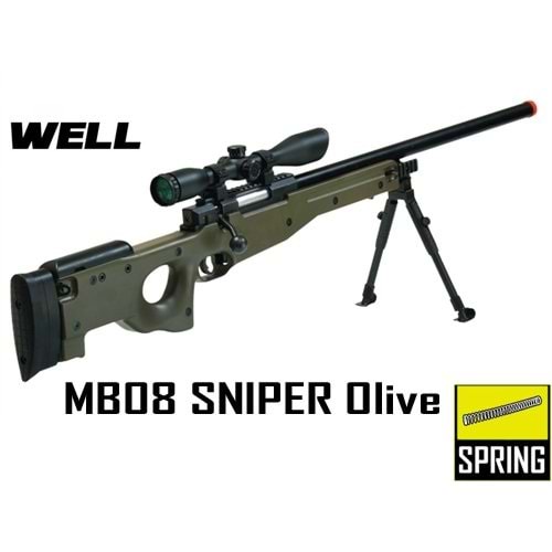 Well MB08 L96 Airsoft Sniper Green Yeşil