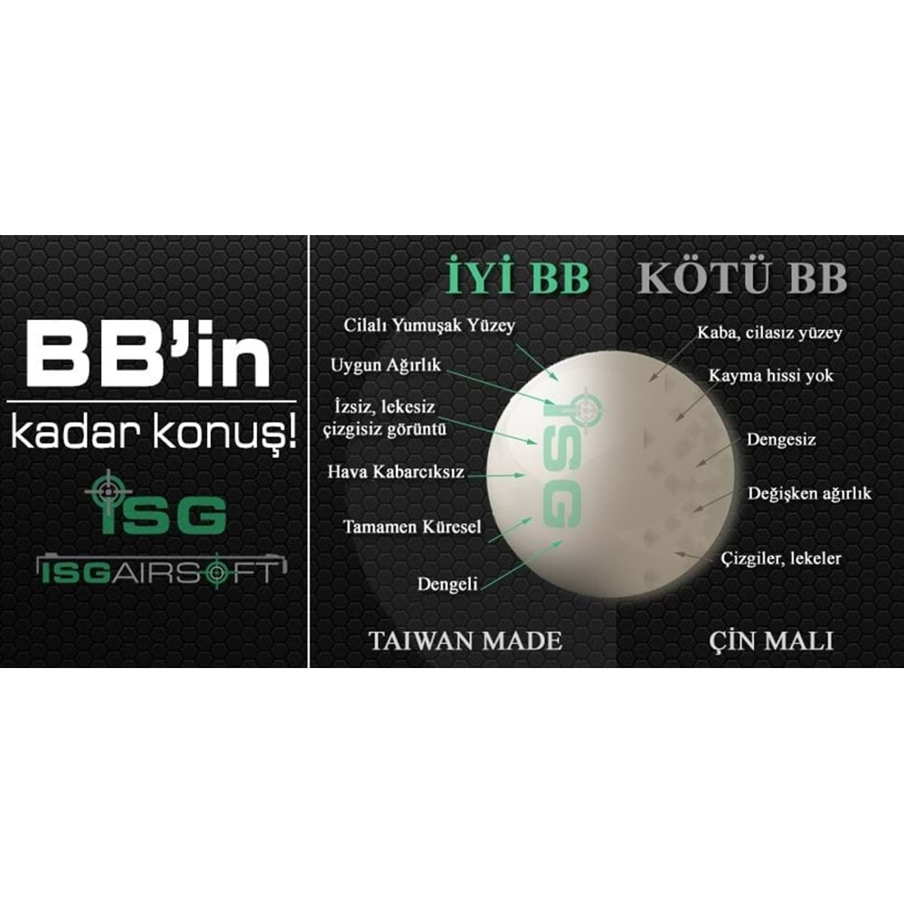 ISGairsoft 0.30g Airsoft BB 3300adet 1KG Paket