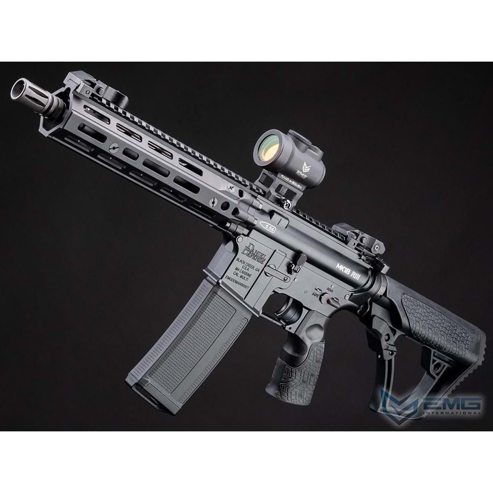 EMG HELIOS Daniel Defense Lisanslı MK18 RIII SIYAH Airsoft AEG Tüfeği, CYMA Platinum QBS