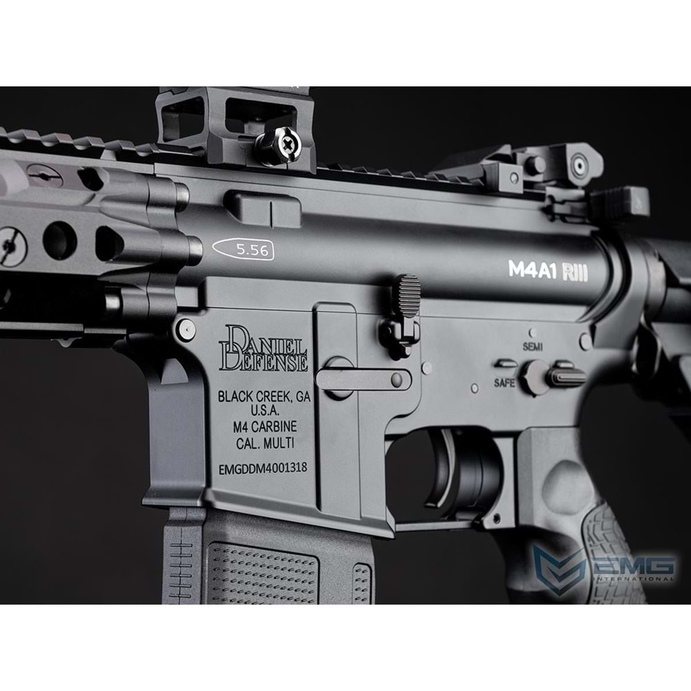 EMG Daniel Defense Lisanslı DDM4A1 RIII SIYAH Airsoft AEG Tüfek, CYMA Platin QBS