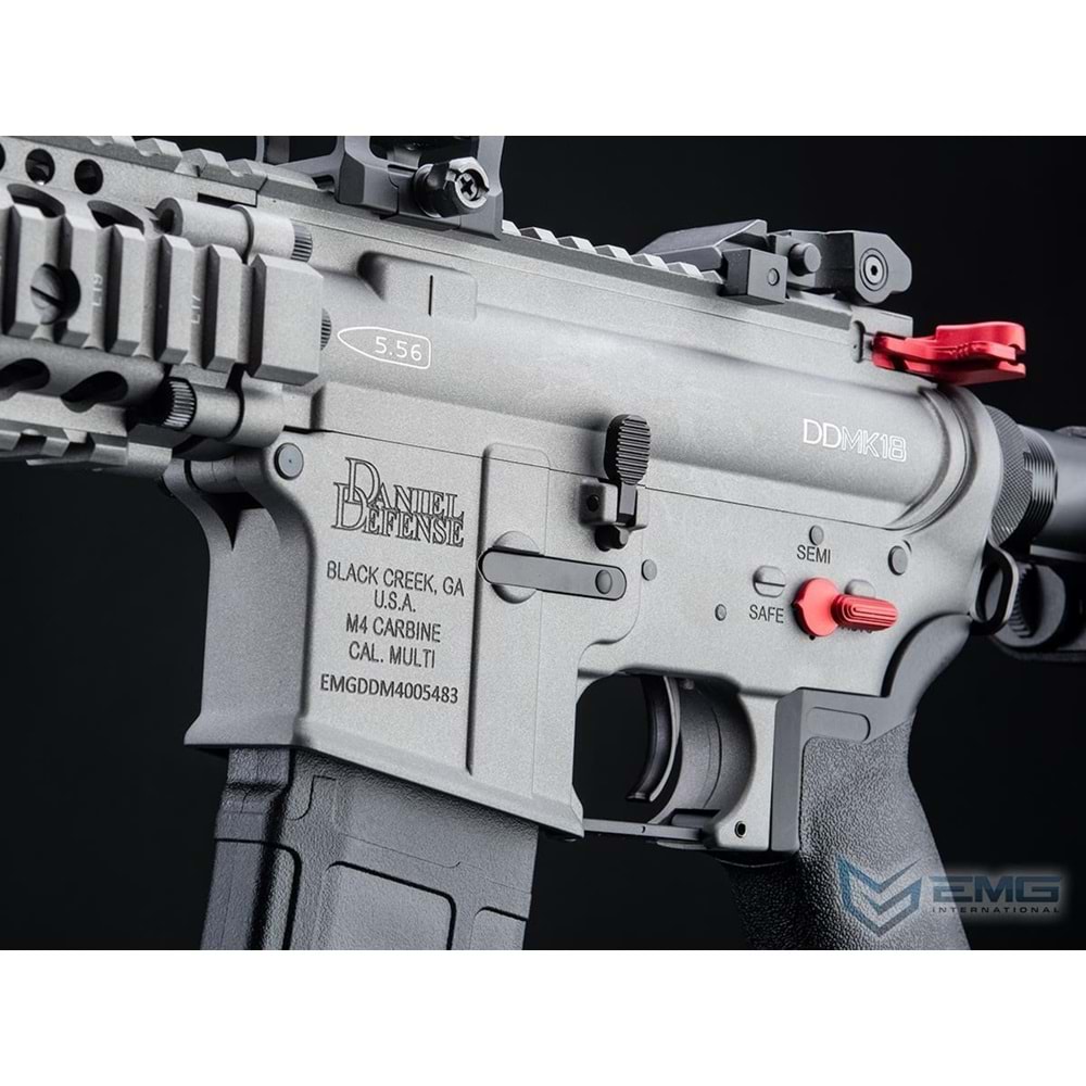 EMG Daniel Defense Lisanslı DDMK18 SILVER Airsoft AEG Tüfeği, CYMA Platinum QBS