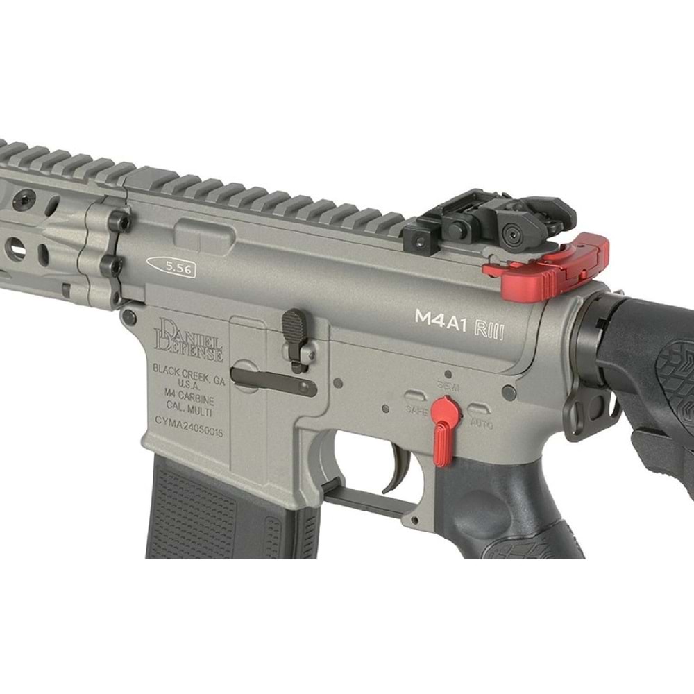 EMG Daniel Defense Lisanslı DDM4A1 RIII GUNMENTAL GREY Airsoft AEG Tüfek, CYMA Platin QBS