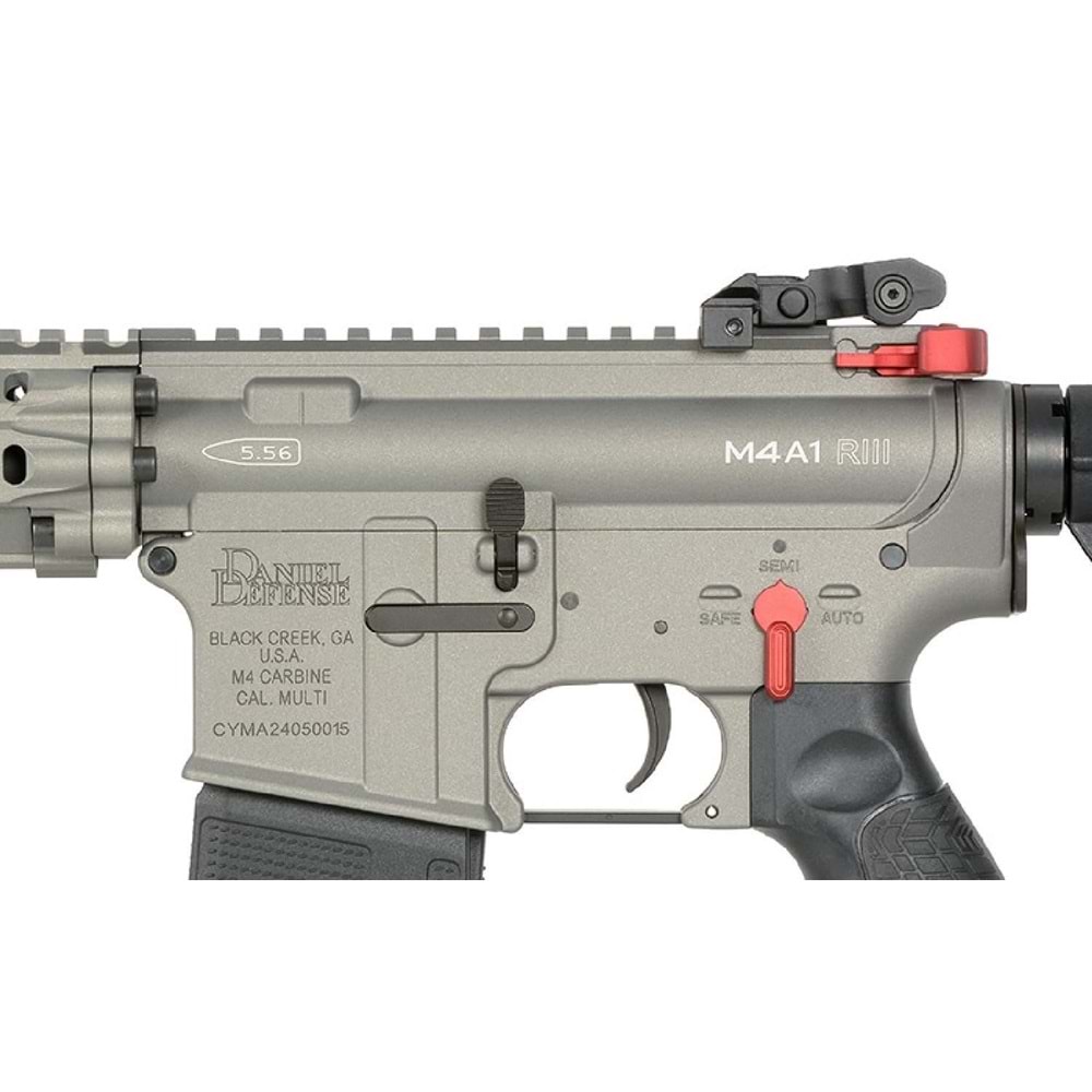 EMG Daniel Defense Lisanslı DDM4A1 RIII GUNMENTAL GREY Airsoft AEG Tüfek, CYMA Platin QBS