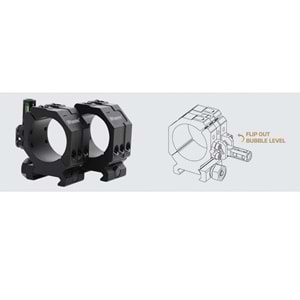 Wheeler 30mm Alçak Profil Picatinny Dürbün Montaj Halkası – 2 Parça, Seviye Göstergeli (1099954)