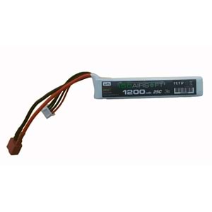 ISG 11.1V TEK PARCA MINISTICK T-PLUG 1200MAH 25C AİRSOFT LIPO PIL