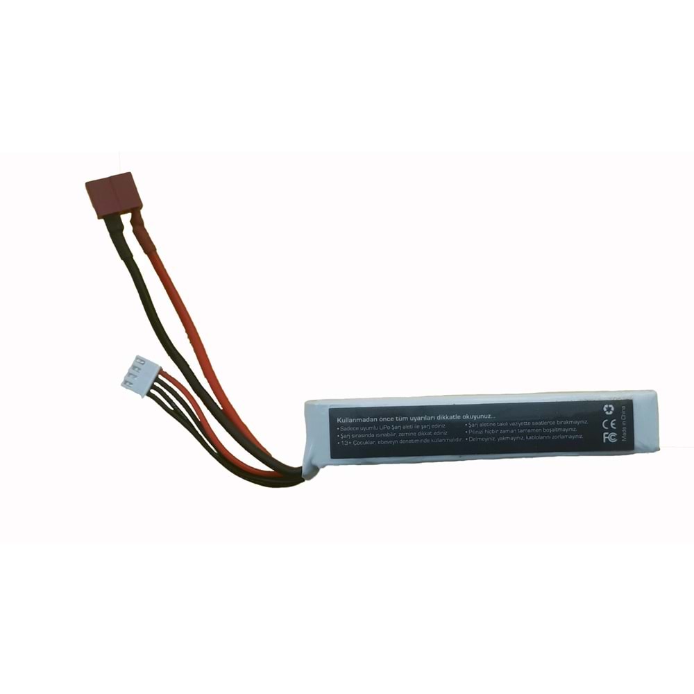 ISG 11.1V TEK PARCA MINISTICK T-PLUG 1200MAH 25C AİRSOFT LIPO PIL