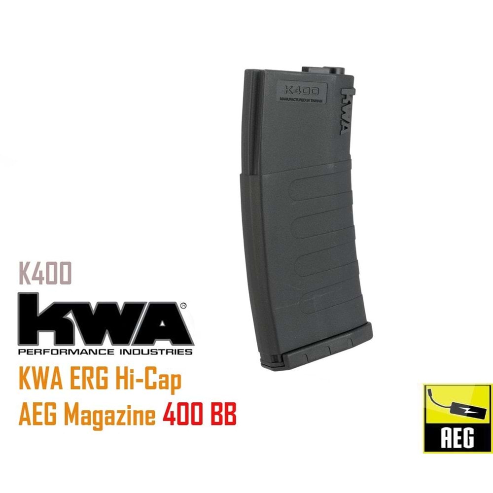 KWA M4 K400 AEG-ERG HI-CAP YEDEK ŞARJÖR (400 ROUND)