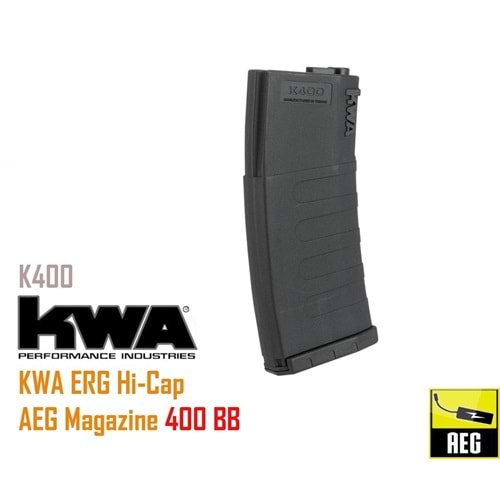 KWA M4 K400 AEG-ERG HI-CAP YEDEK ŞARJÖR (400 ROUND)
