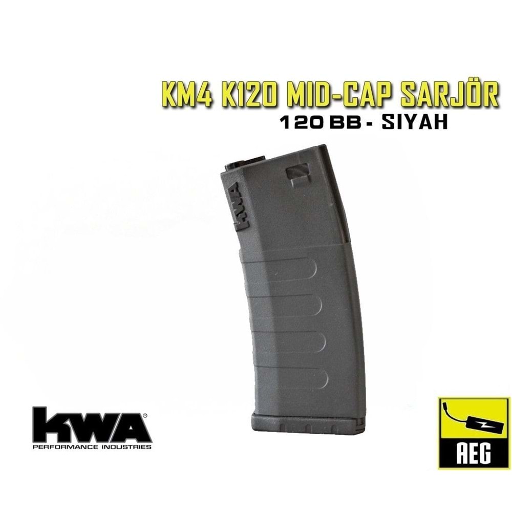 KWA M4/M16 MIDCAP 120BB Yedek Şarjör KM4 K120