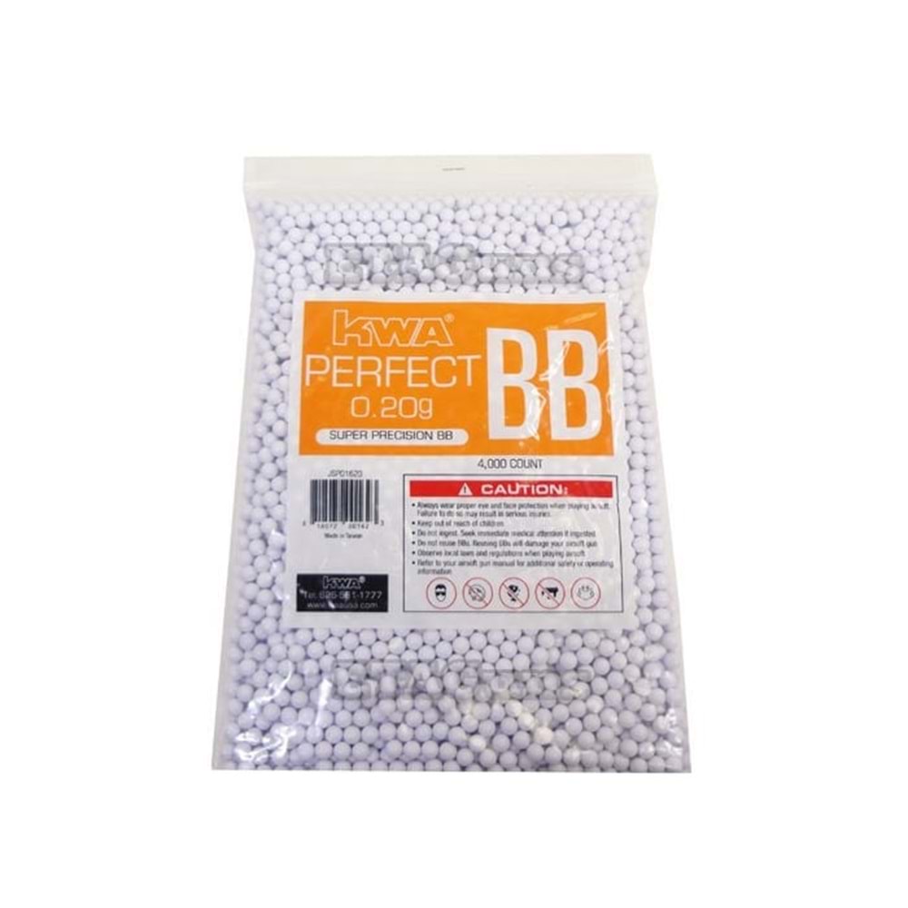 KWA 0.20G PERFECT BB Airsoft Mermi 4000 Adet