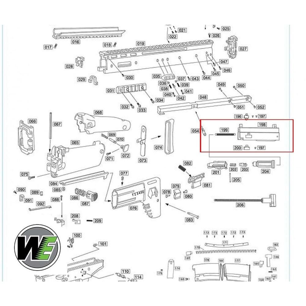 WE GBB SCAR-L AIRSOFT TUFEK STEEL BOLT CARRIER OEM PARÇA #198