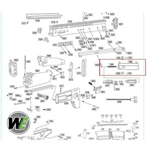 WE GBB SCAR-L AIRSOFT TUFEK STEEL BOLT CARRIER OEM PARÇA #198