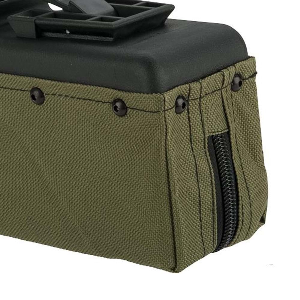 A&K Airsoft M249 Tipi AEG'ler için 1500 BB Box Şarjör - Yeşil Renk