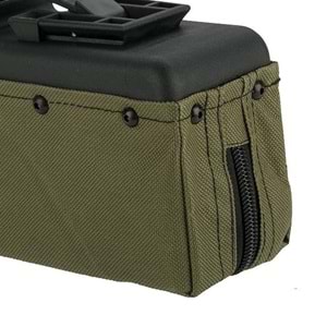 A&K Airsoft M249 Tipi AEG'ler için 1500 BB Box Şarjör - Yeşil Renk