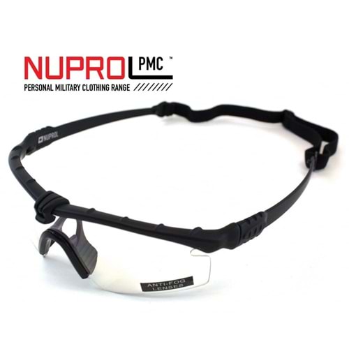 Nuprol Airsoft Gözlük SIYAH Çerçeve, ŞEFFAF Cam 6042-BKCL