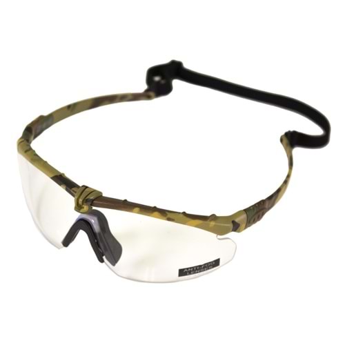 NP Battle PRO'S - Multicam Çerçeve / Şeffaf Cam Taktik Gözlük