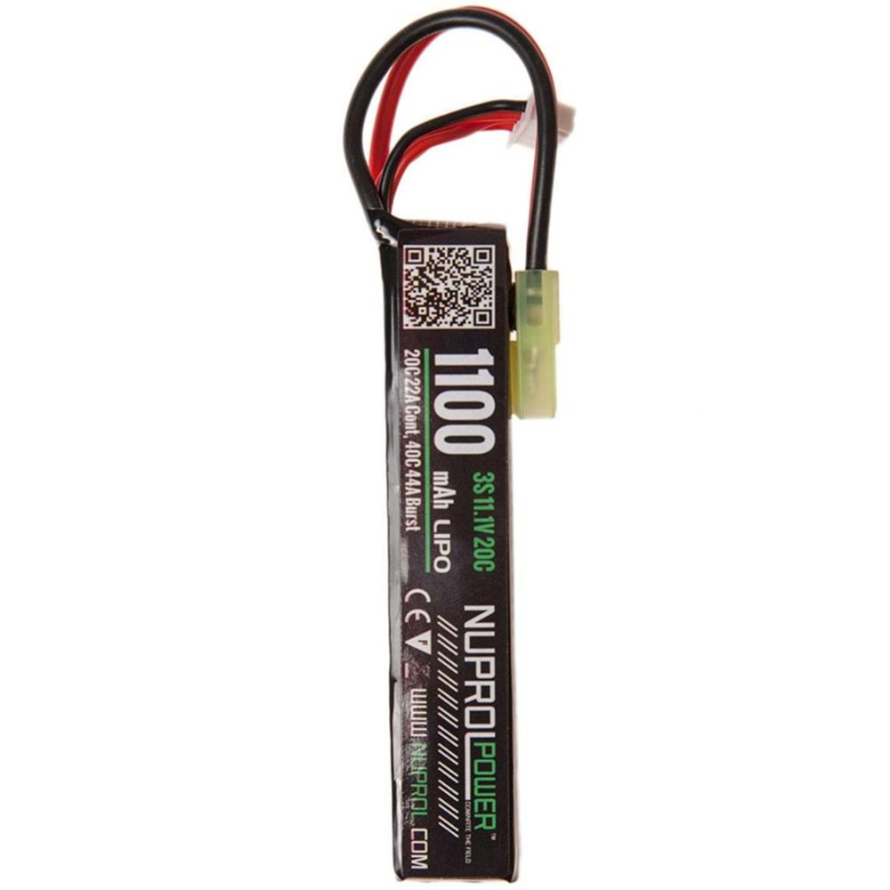 NP POWER 1100MAH 11.1V LIPO 20C STICK TYPE (8055)