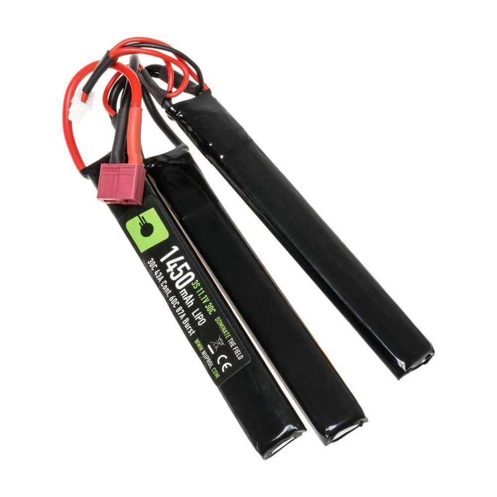 Nuprol AIRSOFT LIPO PIL 11.1V 1450MAH 30C T-PLUG NUNCHUCK (8124)