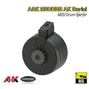 A&K 2500rd AK Serisi AEG Drum Şarjör