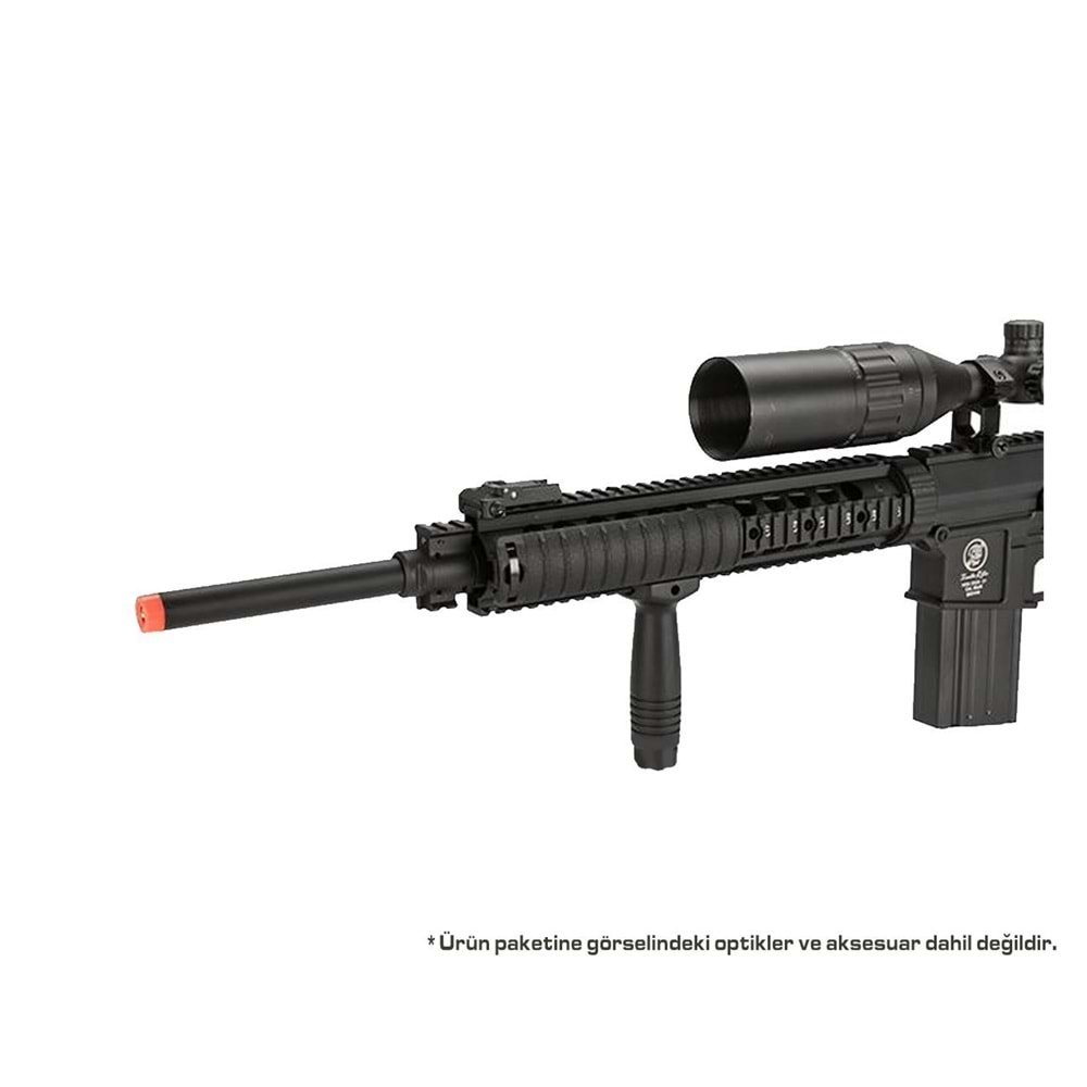 AK SR-25 Airsoft AEG Tüfek (Uzun Tip) - Siyah - Zombie Killer Logolu