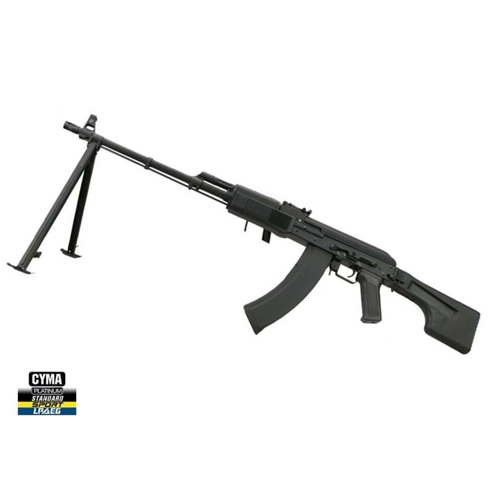 CYMA CM052A Full Metal RPK Airsoft AEG Siyah - Katlanır dipçik - Bipod dahil