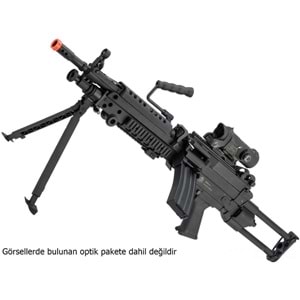 Cybergun A&K FN Licensed M249 MINIMI ''Featherweight'' Airsoft LMG Makineli Tüfek Siyah