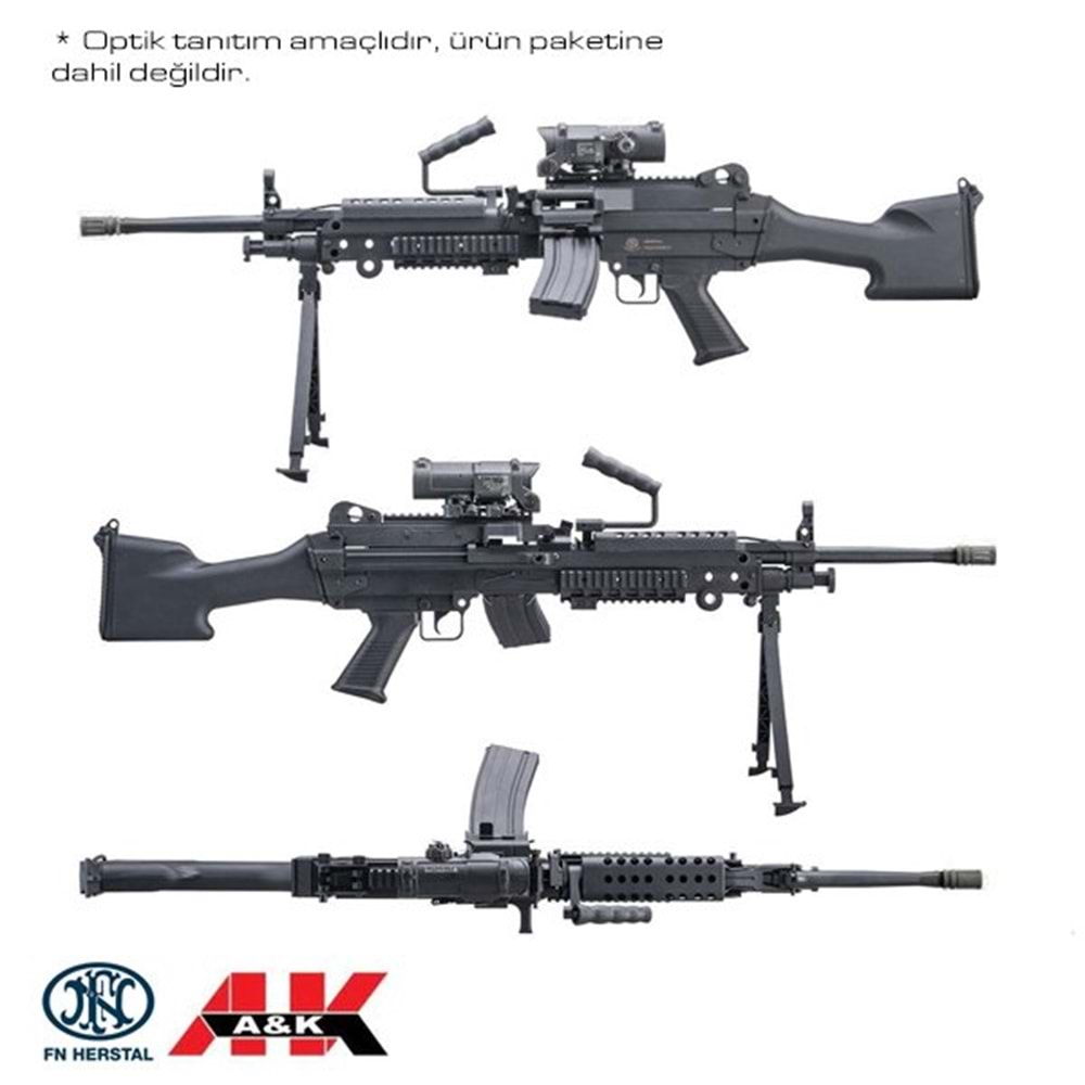 AK FN Lisanslı M249 ''Featherweight'' AEG Airsoft Makinalı Tüfek
