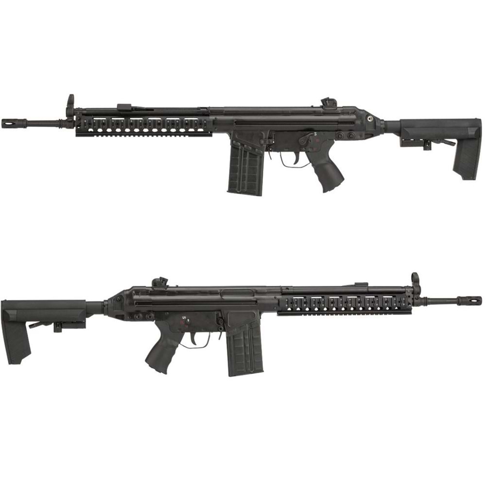LCT G3 AR RIS Kundaklı AEG Airsoft Tüfek - Siyah