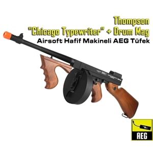 Thompson Hafif Makineli AEG Tüfek ''Chicago Typewriter'' TAMBUR ŞARJÖRLÜ